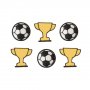 Sockerdekorationer - Fotball champion- 6 st