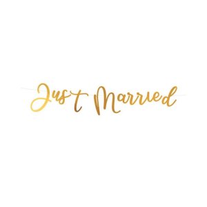 Girlang Br�llopsdekorationer Just Married