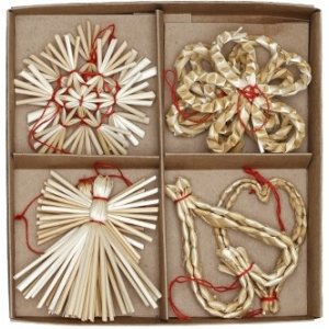 Julgransdekoration - Halm - 8-pack