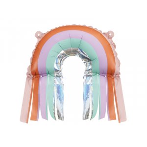 Folieballong regnb�ge med fransar - Mix