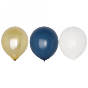 Ballonger - Mix - Guld/Blå/Vit - 8 st Ballonger - Mix - Guld/Blå/Vit - 8 st