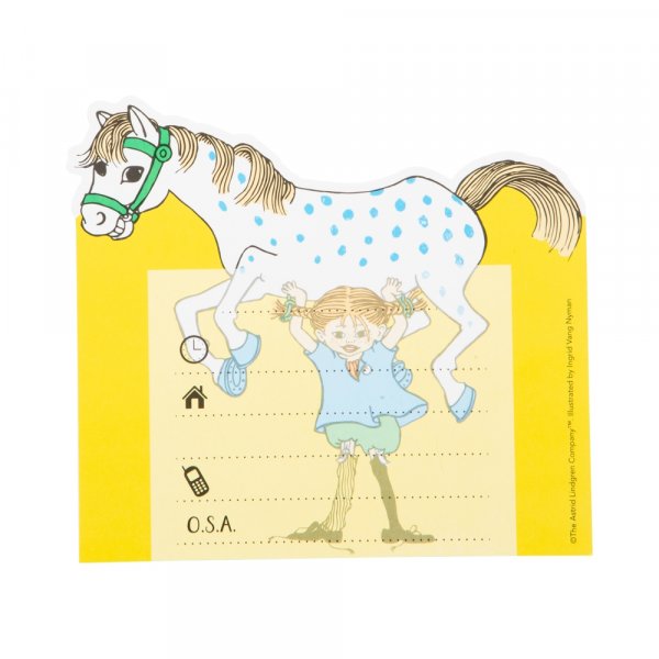 Inbjudningskort Pippi L�ngstrump, 8-pack