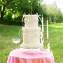 Cake Picks/Cake topper - Rosetter - Rosa - 10-pack