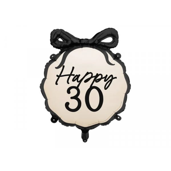Rund folieballong - Nude - Happy 30