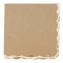 Servetter - Brun med guldkant - 16-pack Servetter - Brun med guldkant - 16-pack