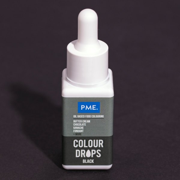 PME Colour Drops � Oljebaserad livsmedelsf�rg - Svart - 20 ml