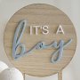 Cake Topper - Tr� - It\\\'s a boy