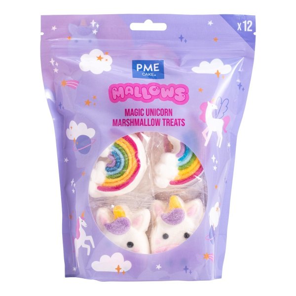 Marshmellowsdekorationer - Unicorns & Rainbows - 12 st Marshmellowsdekorationer - Unicorns & Rainbows - 12 st