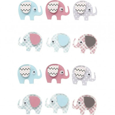 Stickers - 3D - Elefanter