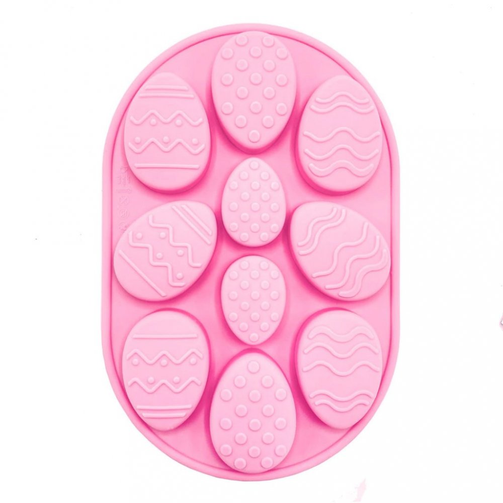 Silikonform – Påskägg – Rosa – Påskbakning, Påsk