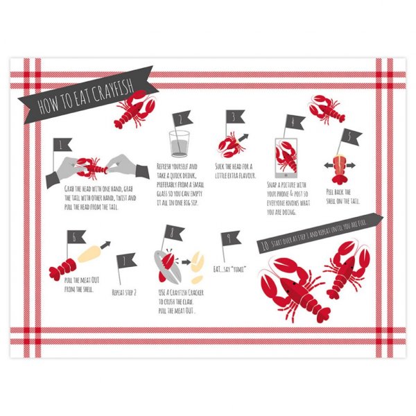 Bordstabletter - How to eat crayfish - 8-pack