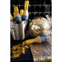 Konfettikanon - Champagneflaska 20,5 cm - Guld