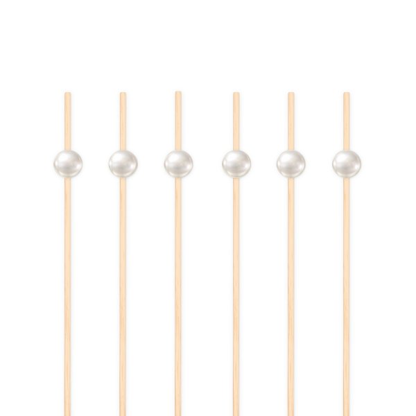 Snackspinnar/Drinkpinnar - Pearl - 12 cm - 25 st