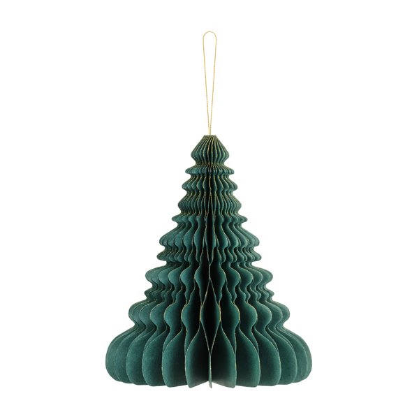 Honeycomb - Grön gran - Storlek: 24 cm - Juldekorationer, Julartiklar
