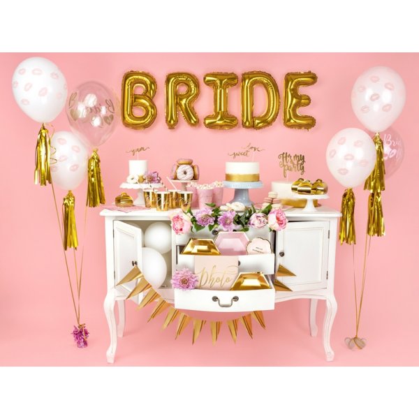 Ballonger - Bride to be - Clear/Guld - 6-pack Ballonger - Bride to be - Clear/Guld - 6-pack