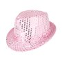 Rosa hatt med paljetter