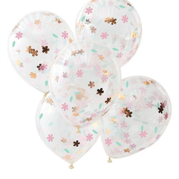Konfettiballonger - Ditsy Floral - 5 st Konfettiballonger - Ditsy Floral - 5 st