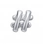 Folieballong Hashtag Silver