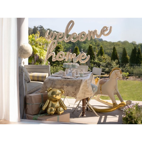 Folieballong Welcome Home - Cappuccino