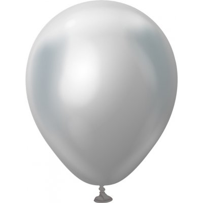 Miniballonger enfrgade - Premium 13 cm - Silver Chrome