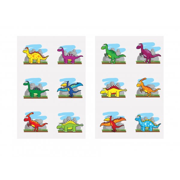 Tatueringar - S�ta dinosaurier - 6 st