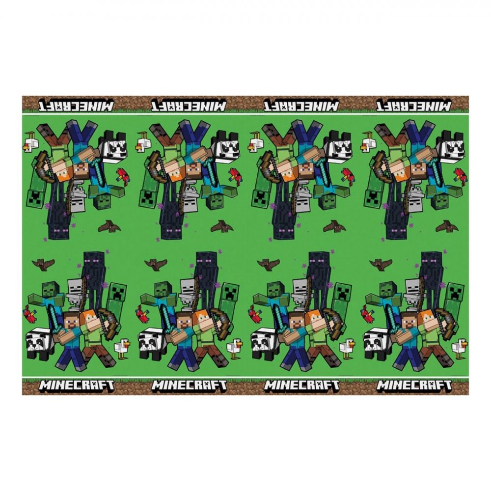 Bordsduk Minecraft 120×180 cm – Bordsdukar till kalas, Dukar & Löpare till kalas