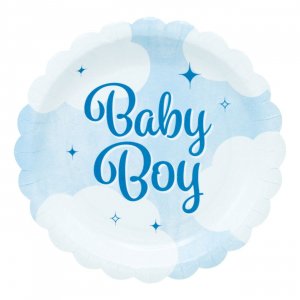 Papptallrikar Baby Boy 19 cm - 8-pack