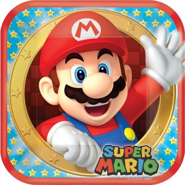 Papperstallrikar Super Mario kalas
