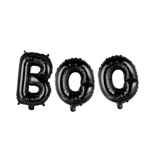 Folieballong - Halloween - BOO - Svart - 40 cm