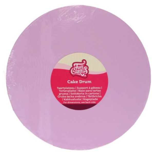 T�rtbricka Tjock - Lila Pastell - 25 cm - FunCakes