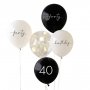 Ballongbukett - 40th Birthday - Svart/Nude