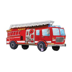 Folieballong - Brandbil - R�d - Shape - 62 cm
