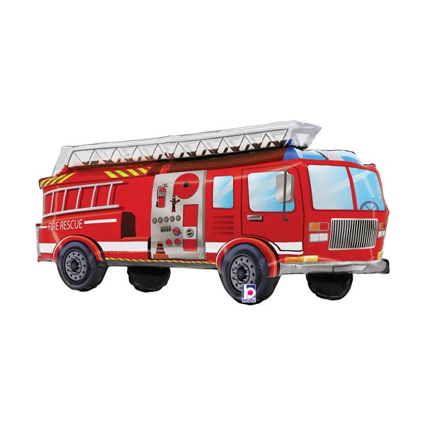Folieballong - Brandbil - R�d - Shape - 62 cm
