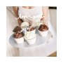 Cupcake Topper Love Silver 6-pack