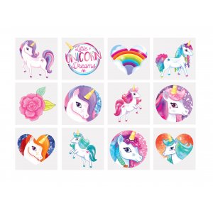 Tatueringar - Unicorns - 12 st