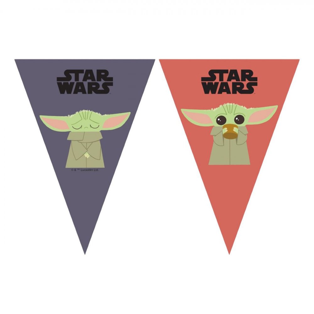 Vimpelgirlang Star Wars The Mandalorian 9-pack – Vimplar till kalas, Kalasdekorationer