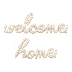 Folieballong Welcome Home - Cappuccino