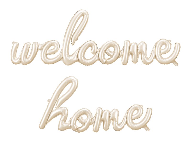 Folieballong Welcome Home – Cappuccino – Shapes, Folieballonger, Ballonger