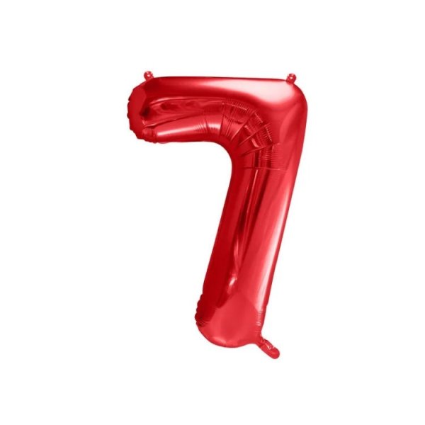 Sifferballong - R�d 86cm - Siffra: 7