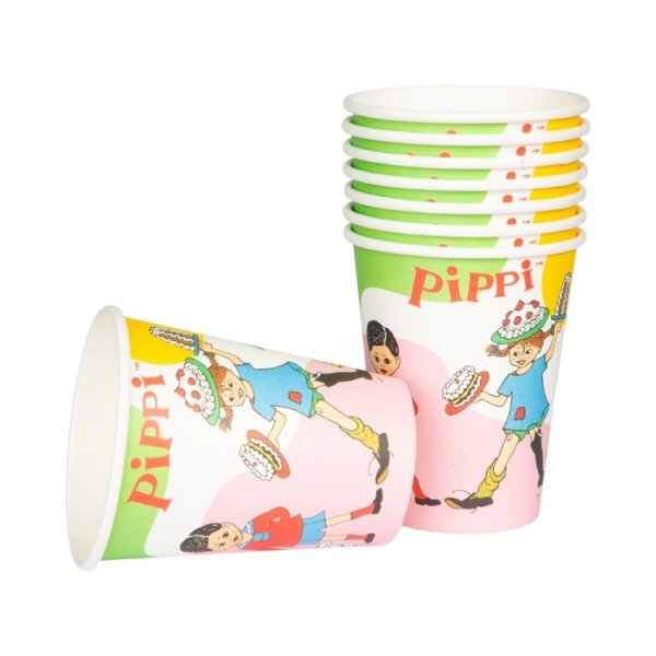 Pappersmuggar med Pippi L�ngstrump - 8-pack