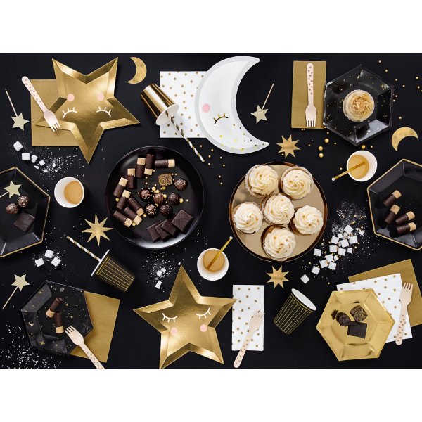 Cake picks - Stjärnor - Guldglitter - 6-pack Cake picks - Stjärnor - Guldglitter - 6-pack