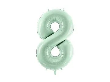 Sifferballong 0-9, pastellf�rgad gr�n 72cm