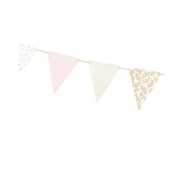 Flaggirlang Rosa Guldmetallic
