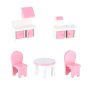 Docksk�p i tr� 70 cm Rosa med LED-belysning - Sj�lvmontering