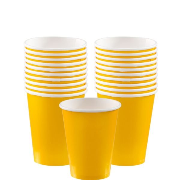 Pappmuggar - Gula - 8-pack