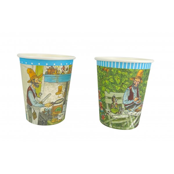 Pappersmugg - Pettson & Findus - 8-pack 250ml Pappersmugg - Pettson & Findus - 8-pack 250ml