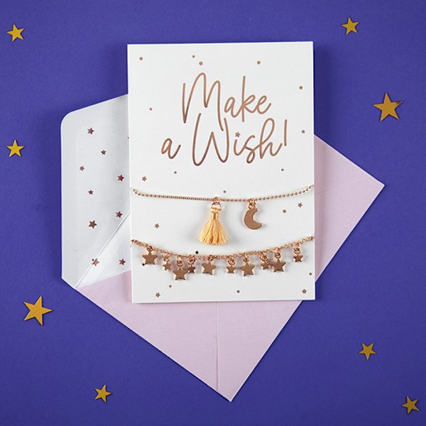 Kort med armband - Make a wish Kort med armband - Make a wish