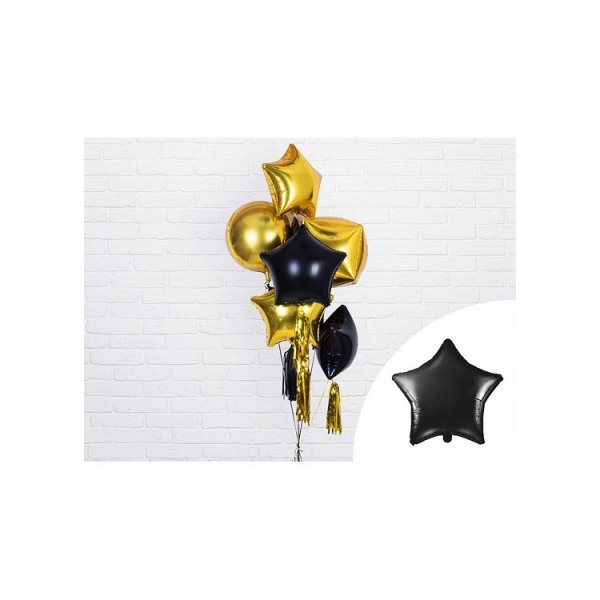 Folieballong Stj�rna Svart