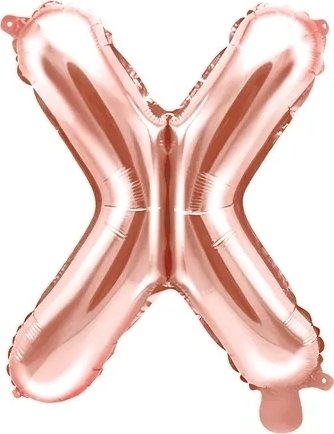 Bokstavsballonger – Roséguld – 35 cm – Bokstav: X – Bokstavsballonger, Ballonger