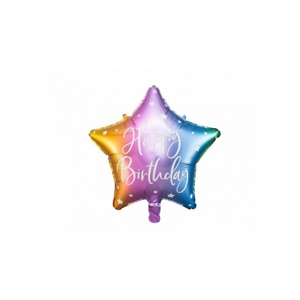Folieballong Happy Birthday F�rgglad